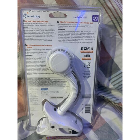 Dreambaby EZY-Fit Deluxe Clip on Fan - White - Picture 7 of 7